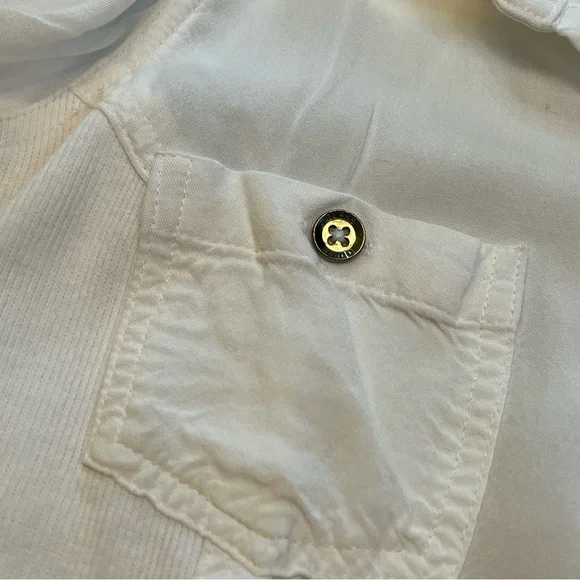 Guess White Short Sleeve Button Down Shirt - Picture 6 of 12